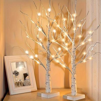 White Birch Branch Light LED Festive Lights USB & Battery Operated For Christmas Party Wedding Decoration Twig Outdoor Lights