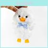 Plush Duck Keychain Toy With Grid Tie Design For Wedding Decor And Gifts