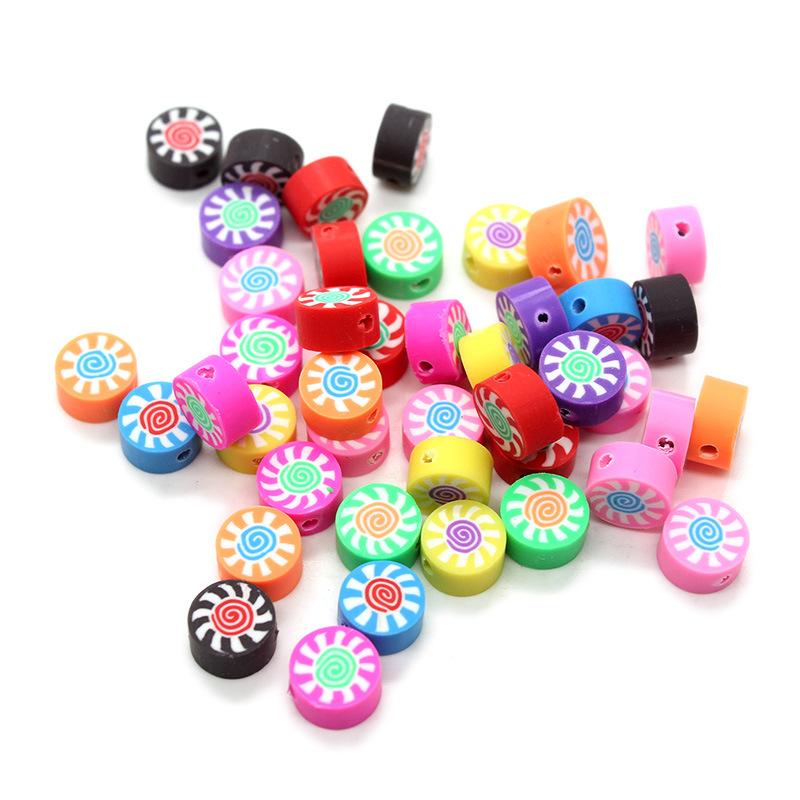 Soft Pottery Pieces Beaded Diy Mobile Phone Chain Accessories Loose Beads Smiley Face Letters Animal Fruit Mixed Soft Pottery