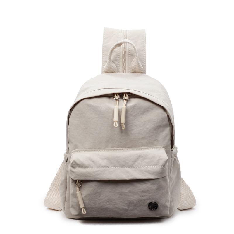 Backpack Women's Multi-use Single-shoulder Lightweight Solid Color Mini Backpack Sport Chest Bag