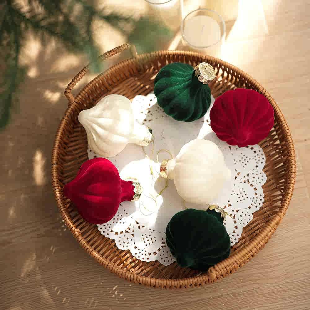 Christmas Tree Ornament Set: Nine Painted Macaron Candy Color Irregular Balls