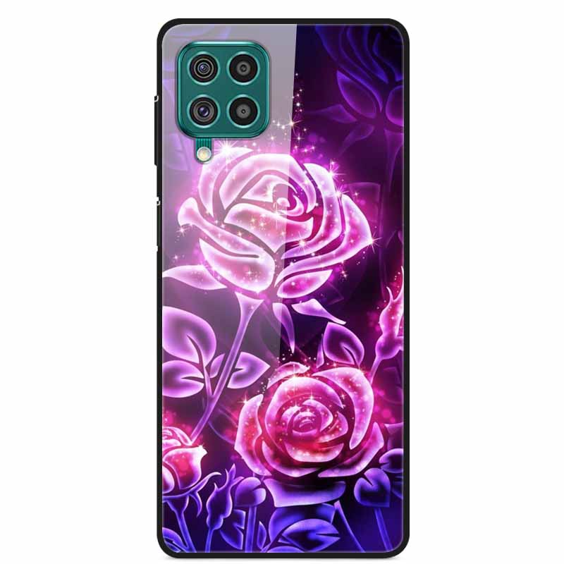 For Samsung M32 Case Tempered Glass Hard Back Cover Case For Samsung Galaxy A12 A22 M32 Phone Case Cover M 32 A 22 Funda Coque