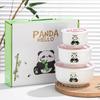 Panda Ceramic Fresh-keeping Gift Bowl 3-Piece Set