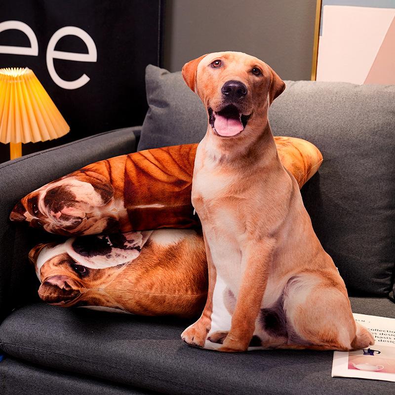 Kreatywna symulacja pies Shiba Inu Bulldog poduszka do rzucania pluszowa zabawka lalka Labrador lalka z tkaniny dla dzieci