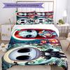 Christmas Nightmare Bedding Set Breathable Duvet Cover with Pillowcases Decorative Bed Linen for Bedroom Home Decoration Birthday Gift