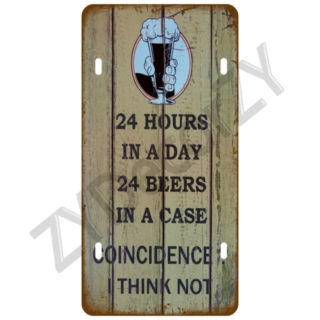 Panneau Métallique Vintage Art Mural Bière Café Affiche pour Décoration Intérieure Pub Bar Man Cave Club Plaque Rétro en Tôle