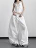 Women's High-Waisted Wide-Leg Korean Style Spring Pants - White, Slimming, Casual Student Outfit (2026)