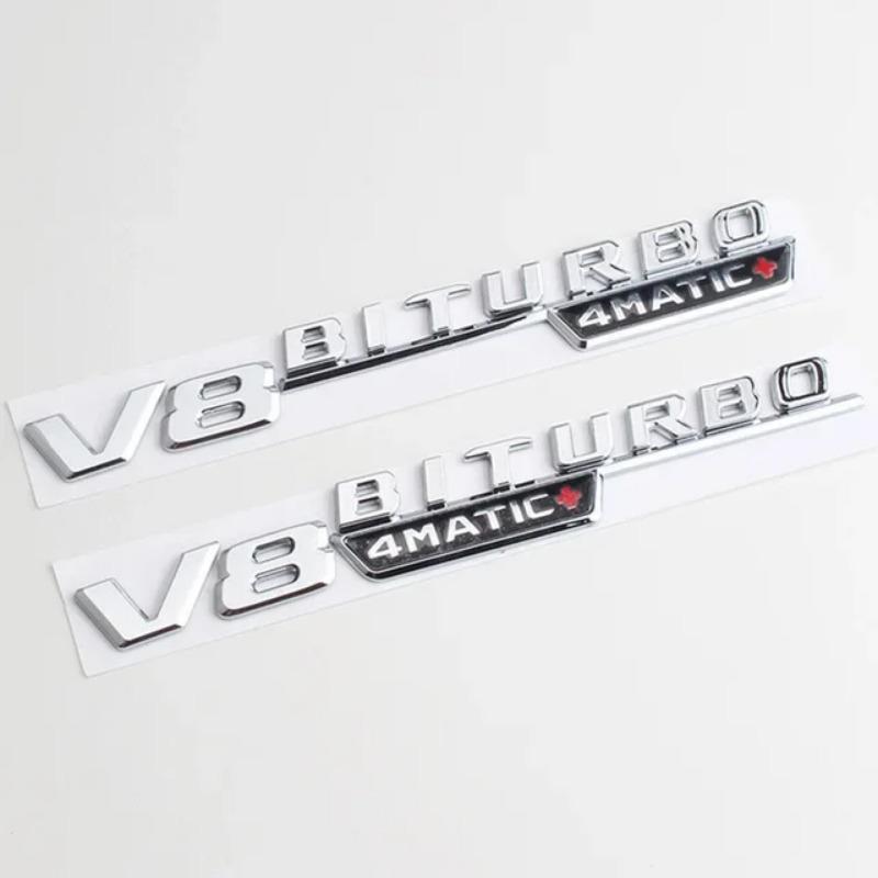 3D Letters For Cars Mercedes E63S AMG W212 W213 Rear Trunk Sticker Fender Trim Badge V8 Biturbo 4matic Emblem Logo Accessories