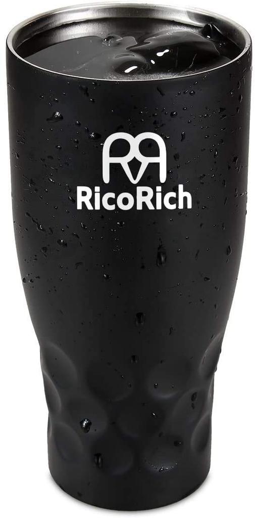 RicoRich Vacuum Insulated Tumbler with Lid Stainless Steel Double Structure 900ml Black (RRWB11-BK)