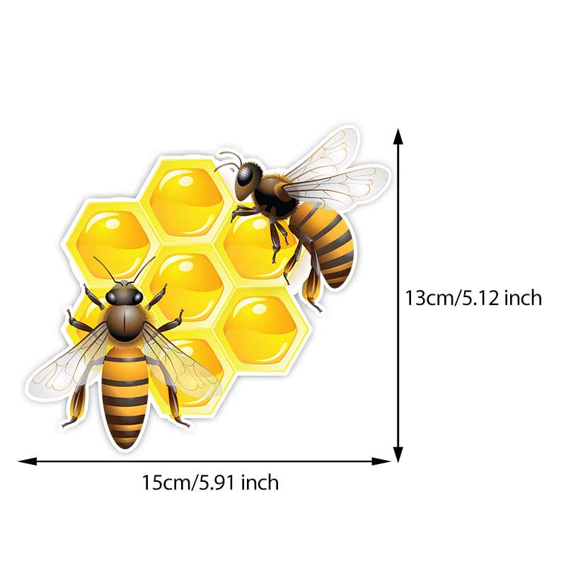 Bee Honey Car Stickers Decal Vinyl Detachable Waterproof Outdoor Car Bumper Window Notebook Computer Decoration Car Accessories TM297