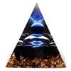 [GOLD STONE] Orgonite Pyramid Figurine, Natural Stone, Power Stone, Purification, Obsidian Pebbles