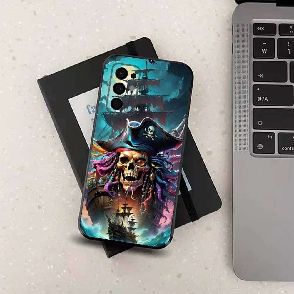 Pirate Ship Phone Case For Samsung Galaxy A73,31,32,72,41,J7,8,9,53,52,71,22,Note Soft Black Silicone Cover