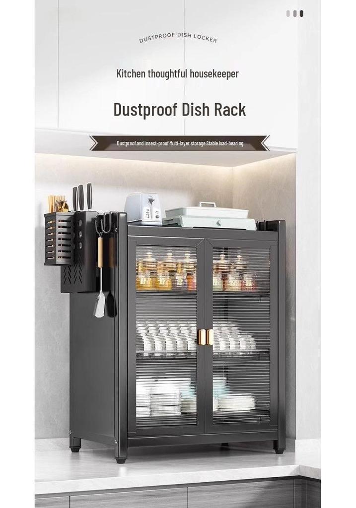 Küchenschrank Geschirrkorb mit Tür: Multifunktionales, staubdichtes, insektenfestes Sideboard-Schrank