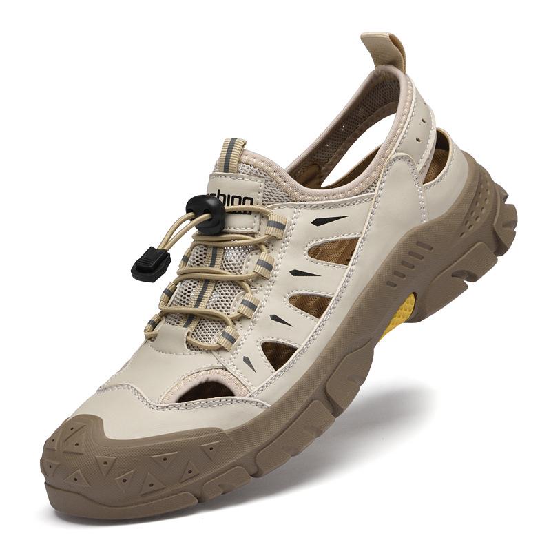 2025 Men s Breathable Closed-Toe Summer Sandals - Casual Large Size Beach Mesh Shoes 45