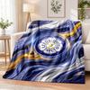 Leeds United Football Printed Flannel Blanket Warm Comfort Bed Throw For Indoor Home Decoration