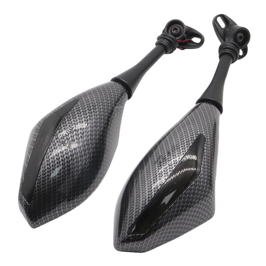 SZYUMO Motorcycle Mirrors and LED Turn Signals for Honda CBR1000 and CBR250R CBR600, CBR900, RR, CBR300R, CBR500R, (A)