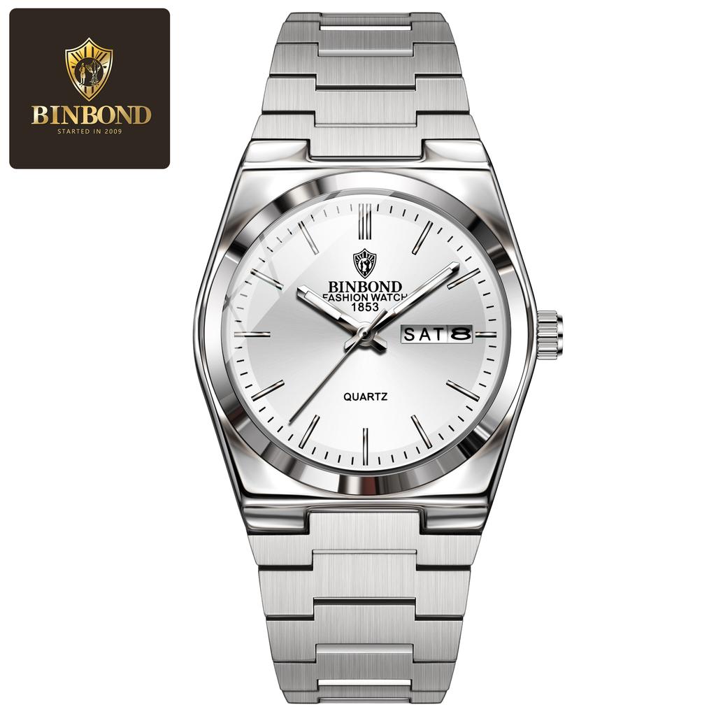 Luxury Business Quartz Men Wristwatch Waterproof Luminous Date Week Male Watch Stainless Steel Women Watches