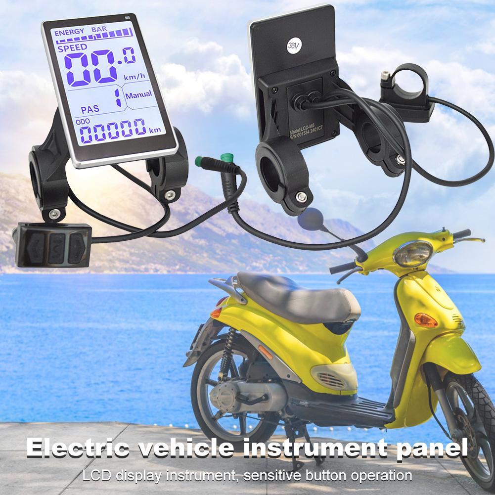 Electric Bike LCD Display Screen Waterproof E Scooter M5 Panel Universal Electric Bike LCD Display Meter for Electric Bike