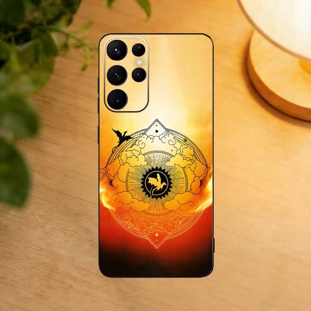 Novel Logo F-Fourth Wing Quarta Asa Phone Case For Samsung S25,24,21,22,23,30,Ultra,20,Plus,Fe,Lite,Note Soft Black Cover