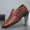1198 Manufacturers Summer Men's Leather Hole Leather Shoes Comfortable Versatile Breathable British Business Casual Shoes
