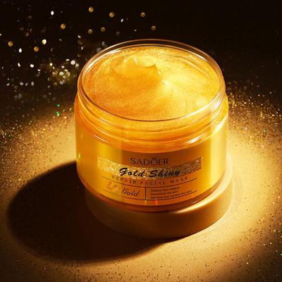 120g Altın Maske Nemlendirici Uyku Maskesi Bırakılan Aplikatör Maskesi Çamur Uyku Maskesi Ultra Nemlendirici Yüz Maskesi Kuru Cildi Besler