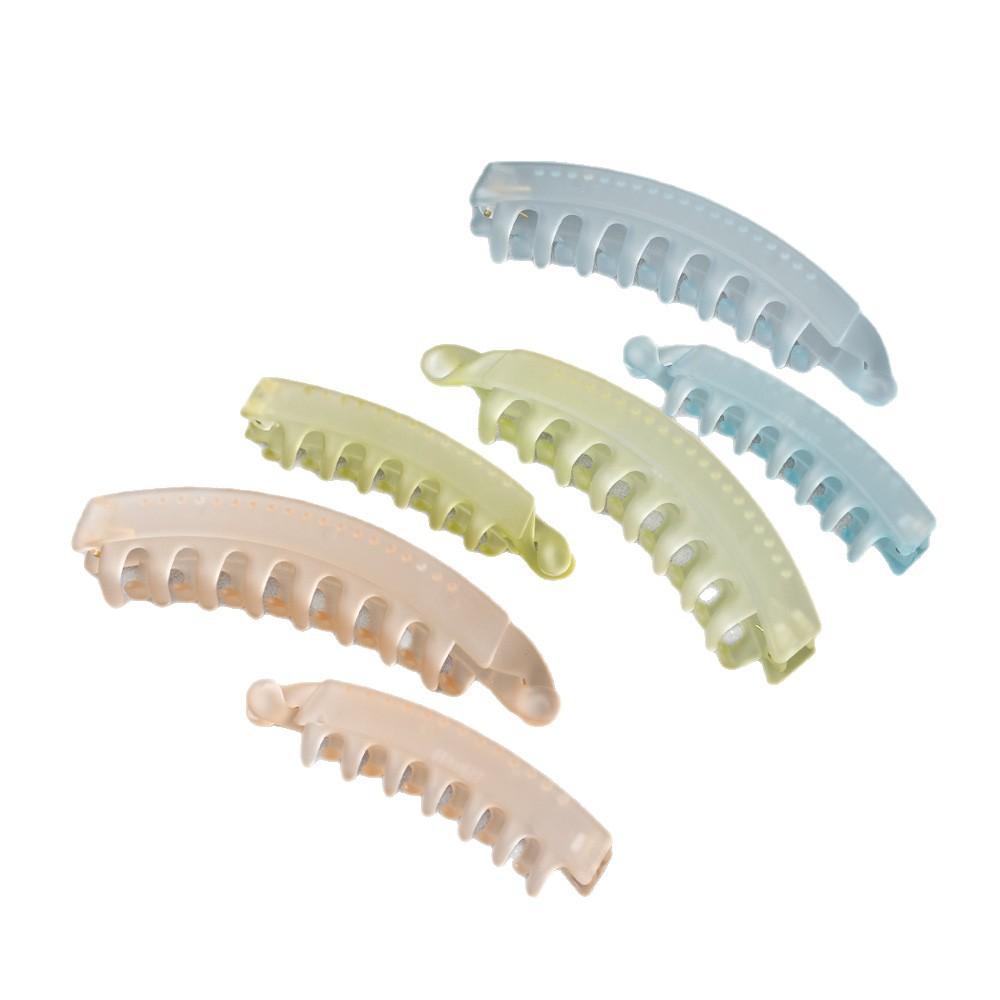 Banana clip hair accessories transparent matte twist clip banana clip handmade DIY bottom clip with teeth ponytail clip