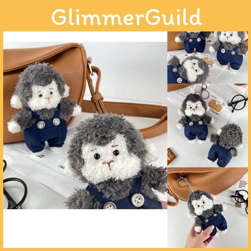 Plush Cozy Monkey Keychain With Adorable Overalls And Soft Filling Ideal For Occasion Any