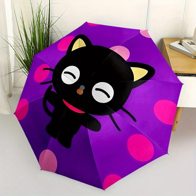 

Kitty, Polka dots Automatic opening and closing folding umbrella with 8-rib frame and compact travel design, perfect for all occasions | Sty
