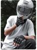 GMBIKER Genuine Leather Retro Motorcycle Half-Finger Gloves - Anti-Fall, Breathable, Full-Finger Optional for Summer Riding