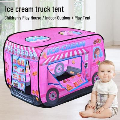 Foldable Portable Ice Cream Cart Playhouse Tent for Kids – Outdoor Camping Toy