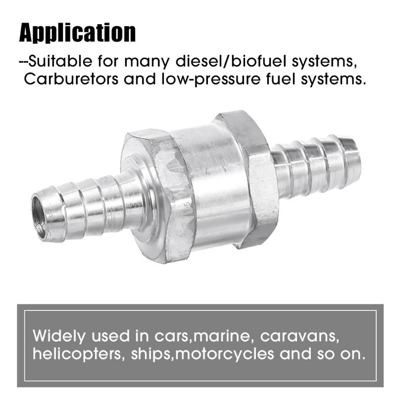 Araba Tek Yönlü Kontrol Vanası 6/8/10/12MM Yağ Besleme Bağlantısı El Pompası Alüminyum Alaşımlı Yakıt Geri Dönüşsüz Kontrol Vanası Peugeot Renault için
