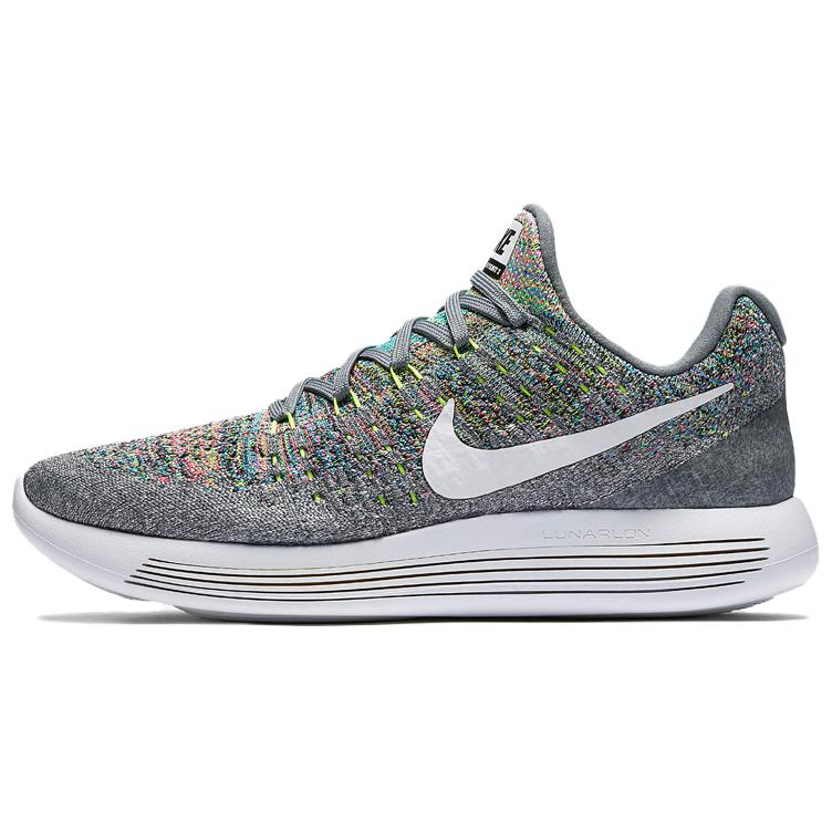 Nike  LunarEpic Low Flyknit 2 Cool Grey Women Sneakers Volt-Blue-Glow-White 863780-003
