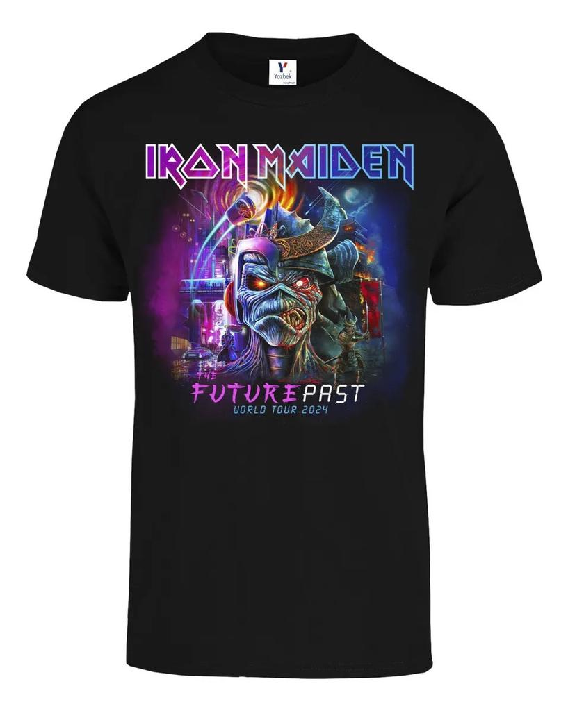 Iron Maiden The Future Past World Tour 2024 T-Shirt, Heavy Metal Rock Band Eddie Graphic Tee, Unisex Classic Black Streetwear, Music Fan Gift
