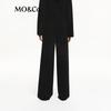 MO&Co. Autumn High-Waist Drawstring Wide-Leg Fleece Pants