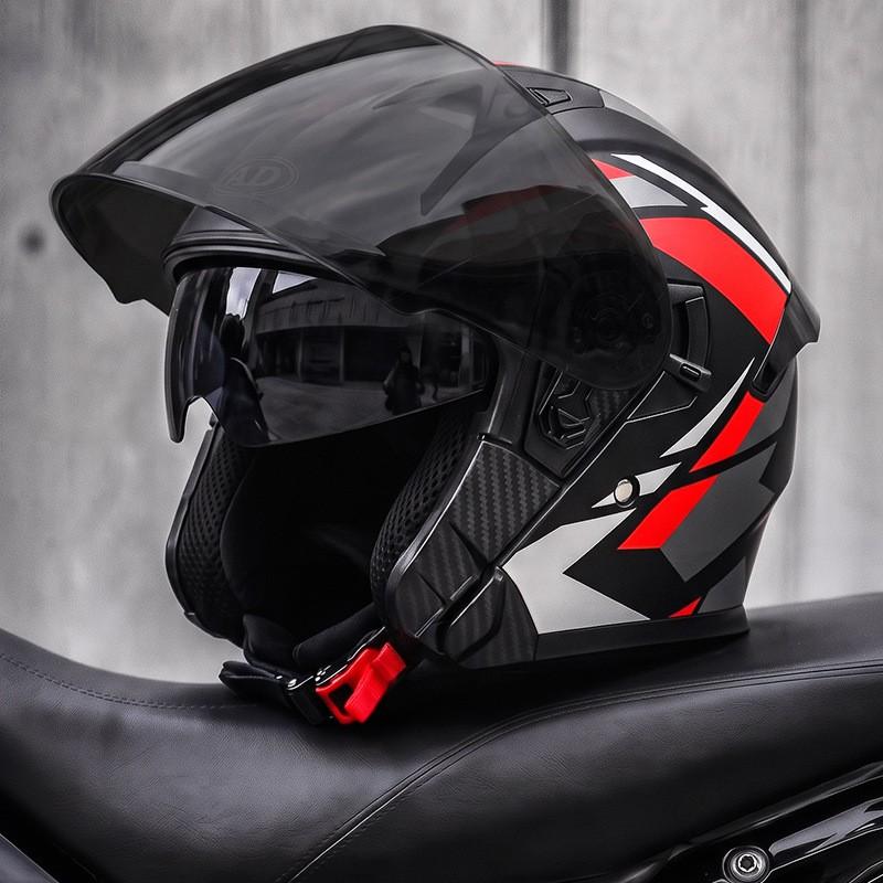 AD 3/4 Motorcycle Helmet Men Women 3C Certified Universal Season Half Electric Scooter