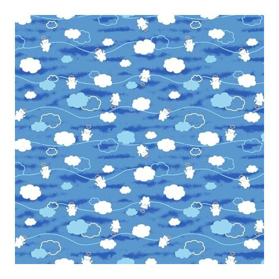 Hama pattern FUROSHIKI cross (furoshiki 90cm) Kuma cloud angel