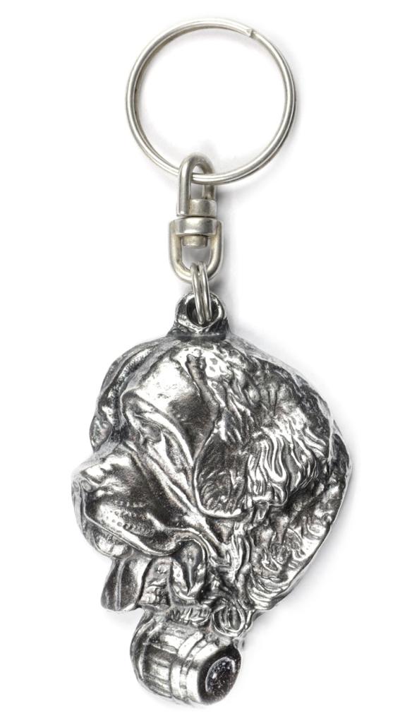 St. Bernard, Saint Bernard, Alpine Mastiff, Bernhardiner - Silver-plated dog pendant, handbag decoration, backpack pendant by Art-Dog brand