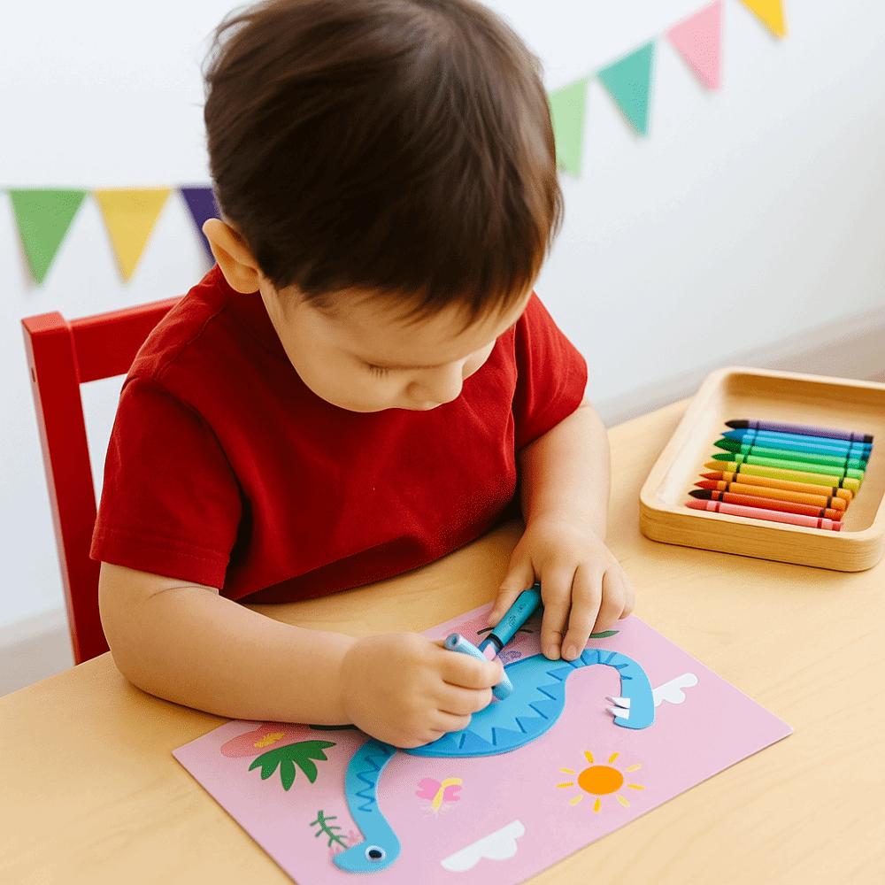 Reusable DIY Art Craft Kits Cartoon Montessori Educational Toys  Kids Activities