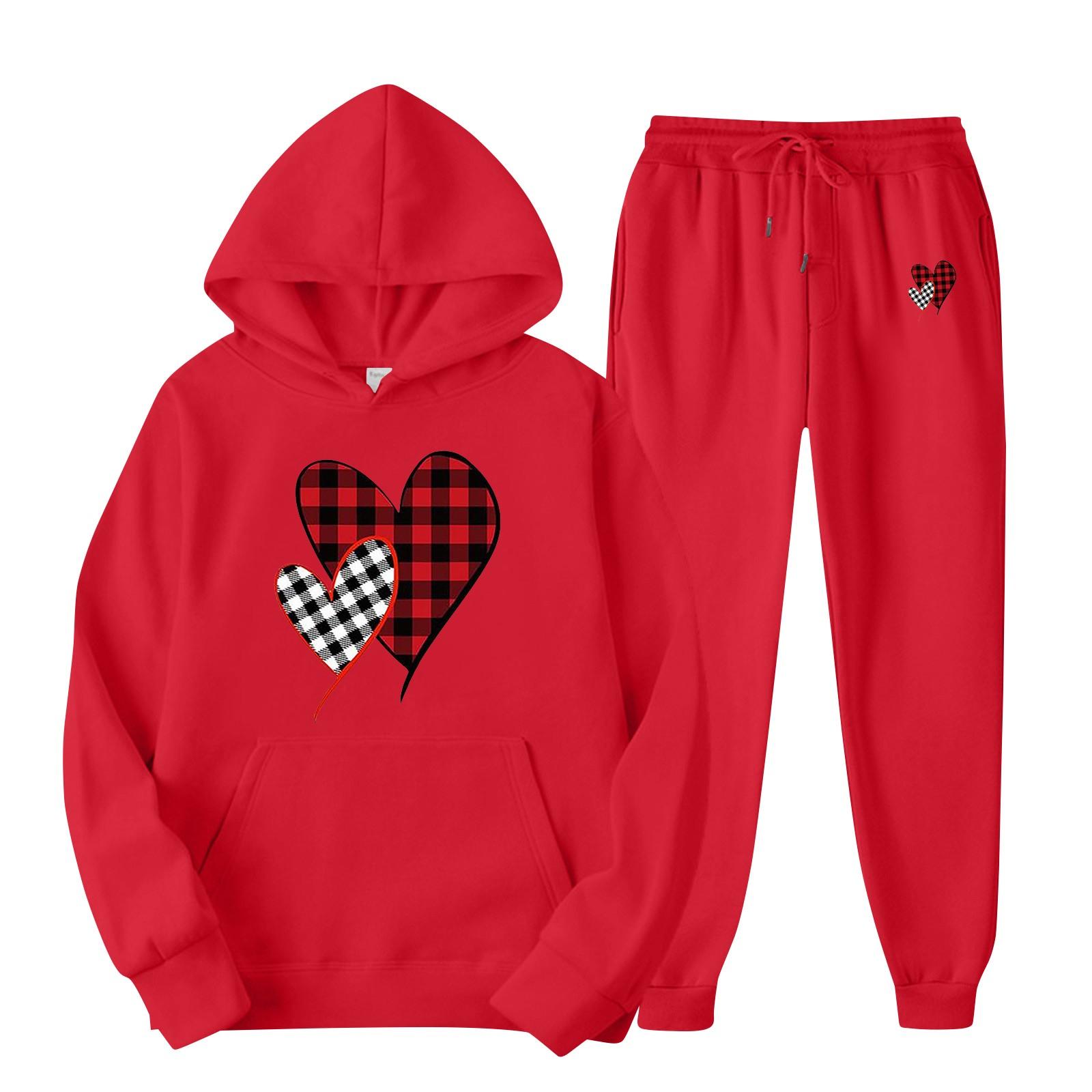 

Женский модный повседневный свитер брюки костюм XL красный