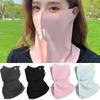 1/2 Pieces Women Summer UV Protection Neck Scarf Ice Silk Face Mask Cover Outdoor Wrap Cover Sports Cycling Sun Proof Sunscreen Dustproof