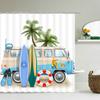 3d Beach Scenery Shower Curtains Sea Ocean Mediterranean Bathroom Curtain Waterproof Cloth Decoration 180*240cm Bath Curtain