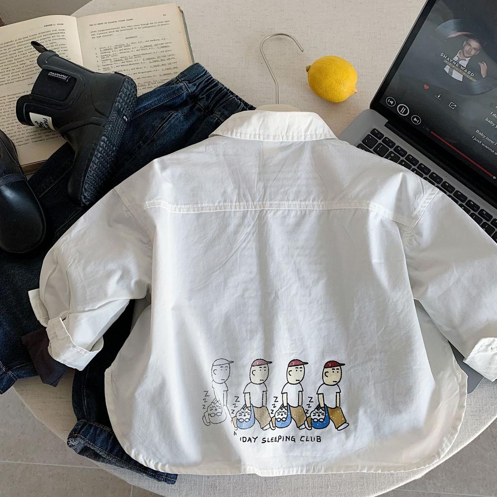Children'S Shirts Autumn New Korean Version Of Boys Solid Color Shirts Boys Spring Huzhou Zhili Children'S Clothing