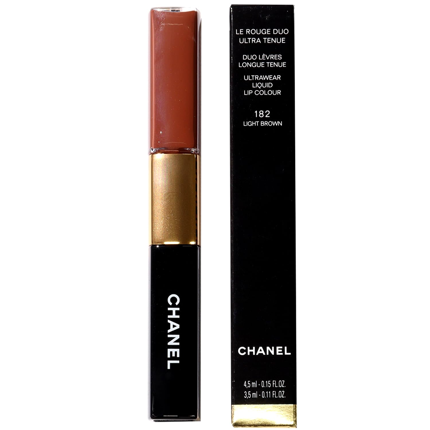with shop CHANEL Le Rouge Duo Ultra Tenue Lipstick Lip Gloss Light [Gift-wrapped/Comes bag] & (182 Brown)