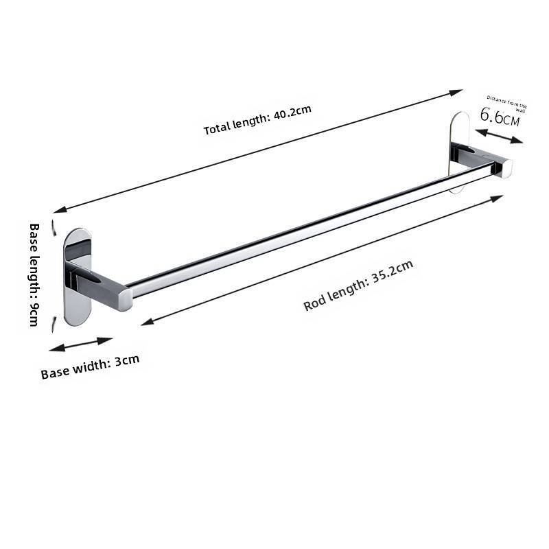 Modern Stainless Steel Towel Rail With Chrome Finish For Bathroom Storage