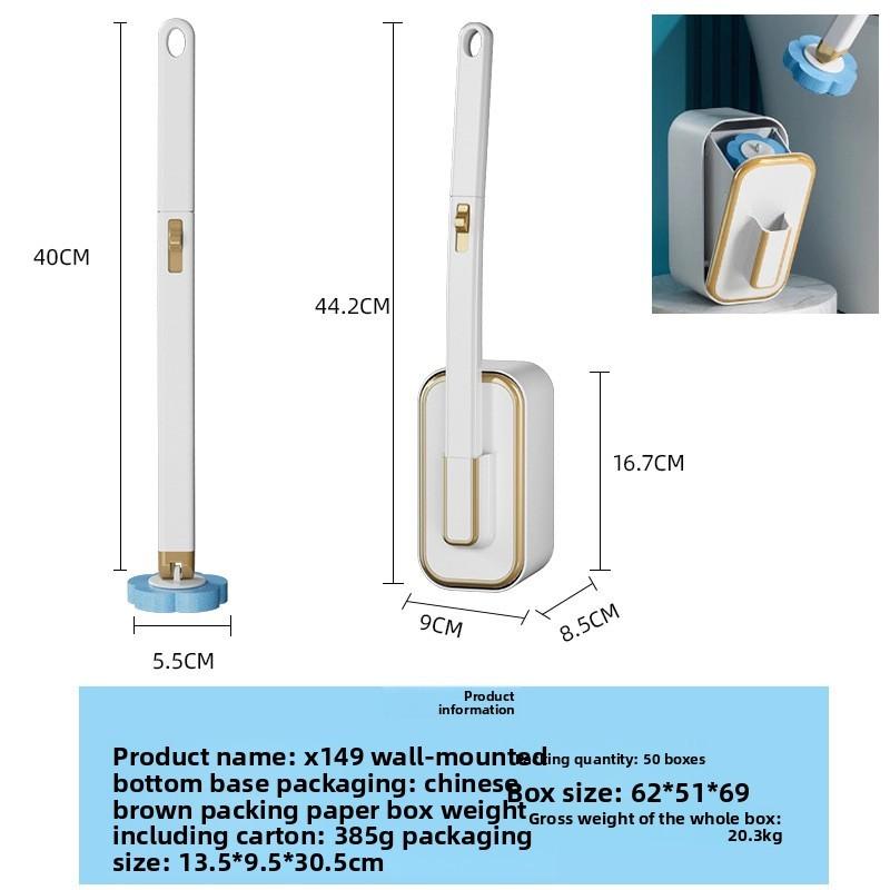 Toilet Brush Replacement Head With Antibacterial Bristles For Bathroom Cleaning