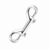 Srebrny Wytrzymały Stal Nierdzewna Dwustronny Klips Hak Zatrzask Śruba Klamra do Nurkowania Scuba (77 mm)