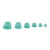 9 Pcs Green Rubber Buchner Funnel Adapter Set Tapered Design Smooth Surface Filter Adapter Cones Flask Adapter Set