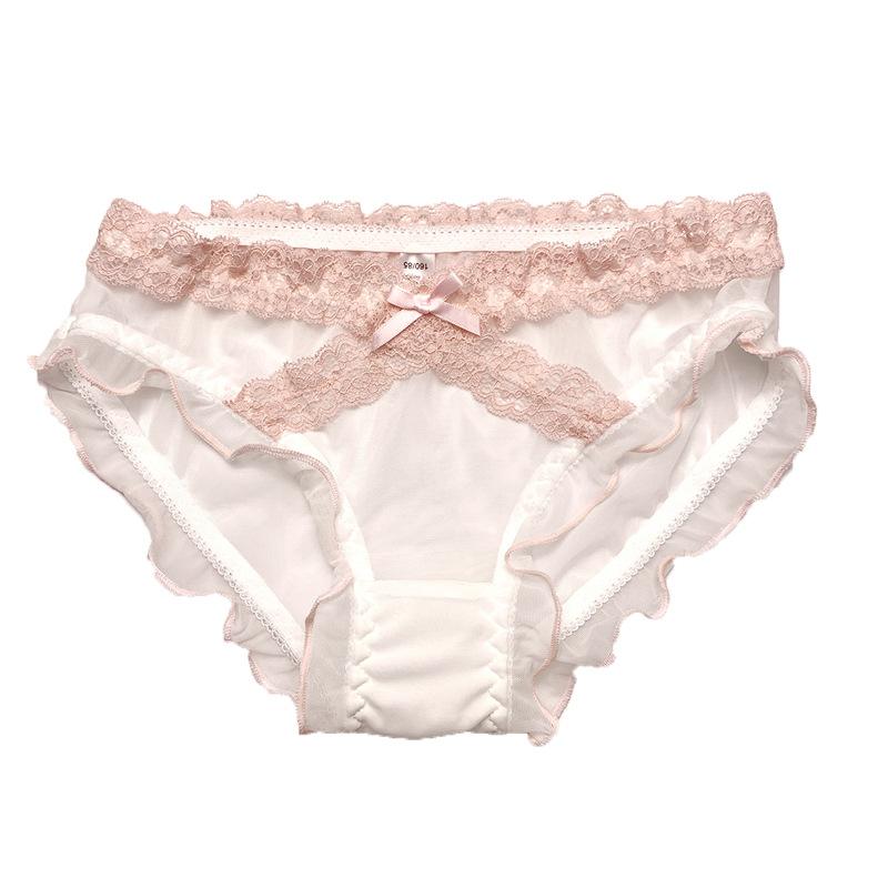 

Thin Transparent Lace Mesh Panties Pure Desire Seamless and Sexy Triangle Women s Panties M