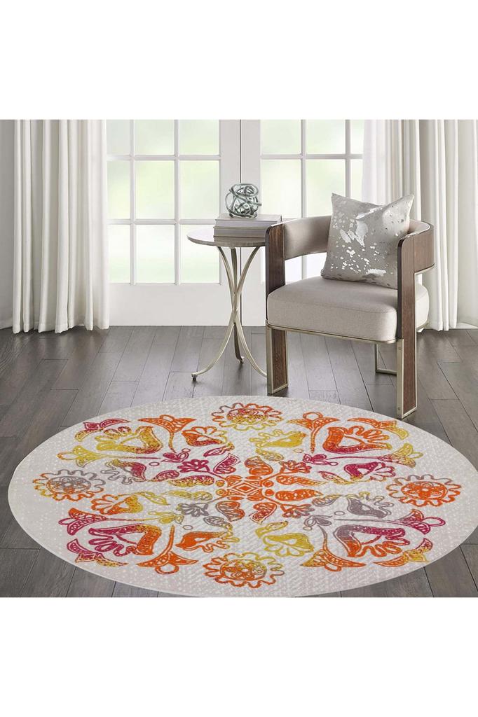 Rovigo Home Pratelný kulatý tištěný koberec RHM7047