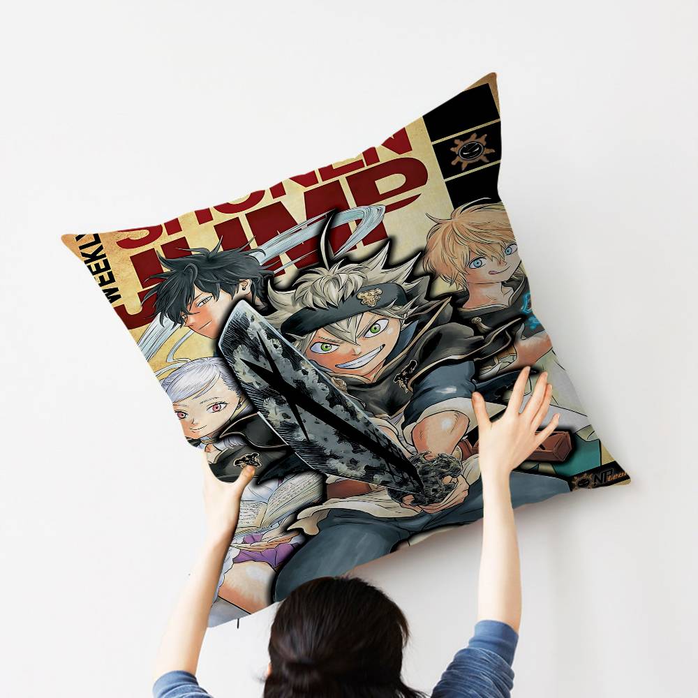Anime Black Clover Cushion Cover Pillowcase Upholstery Sofa Throw Pillow Home Decor Pillowcas